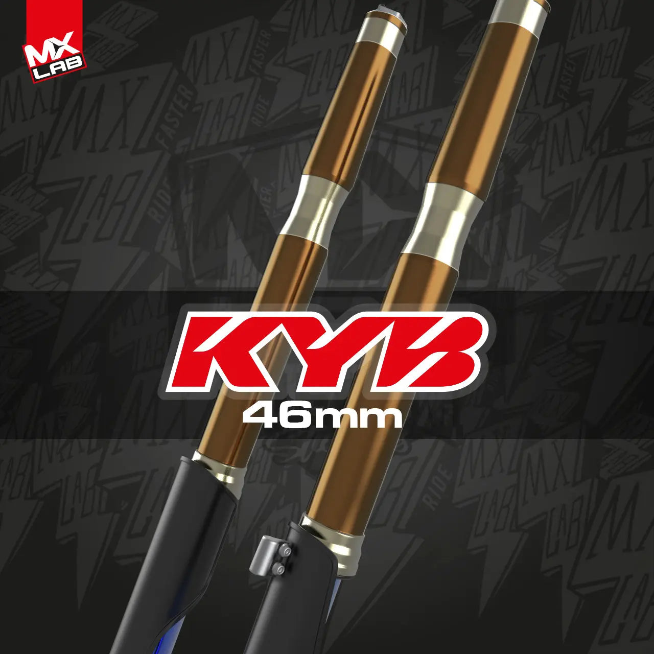 Kit déco fourche KYB - 46mm style Usine Kayaba