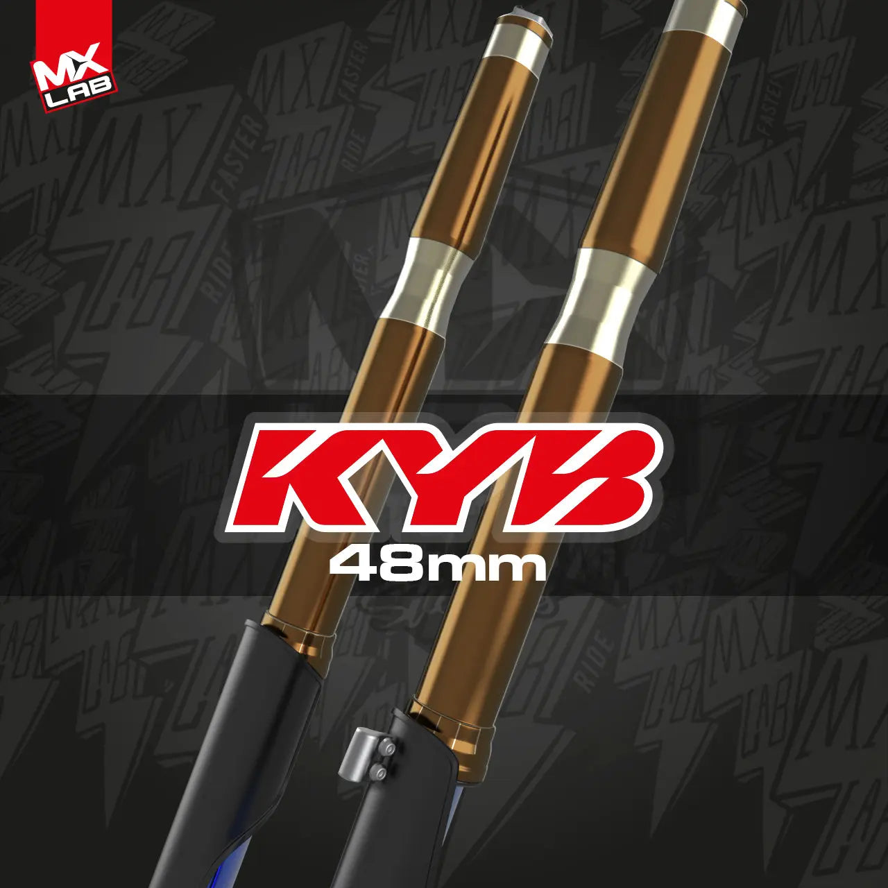 Kit déco fourche KYB - 48mm style Usine Kayaba