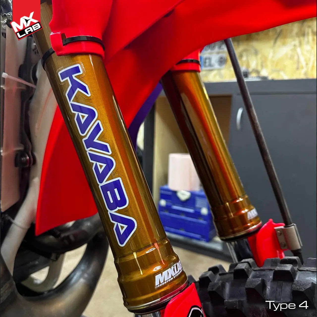 Kit déco fourche KYB - 48mm style Usine Kayaba