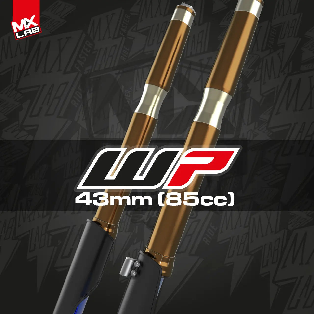 Kit déco fourche WP - 43mm (85cc) style Usine WP