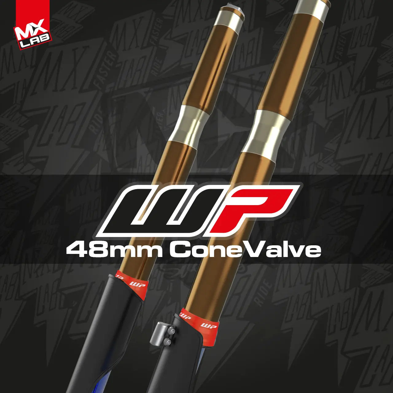 Kit déco fourche WP CONE VALVE - 48mm style Usine WP