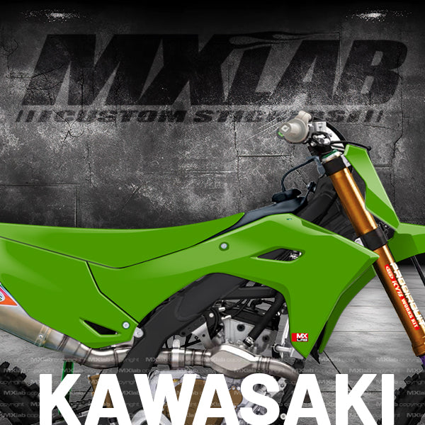 Fonds de plaque Kawasaki – Personnalisables MX Enduro