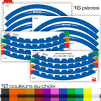 Excel 21 inch 36 spokes full front rim graphic kit