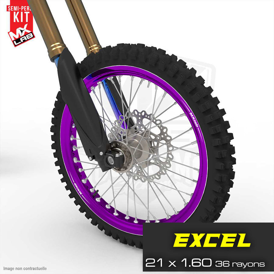 Excel 21 inch 36 spokes full front rim graphic kit