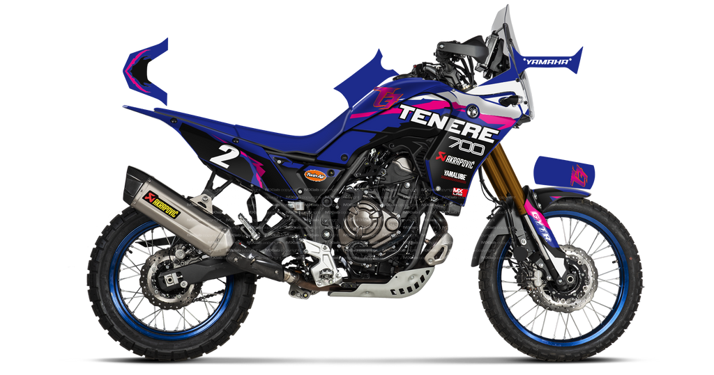 Kit déco Yamaha Ténéré 700 - Vintage BLUE
