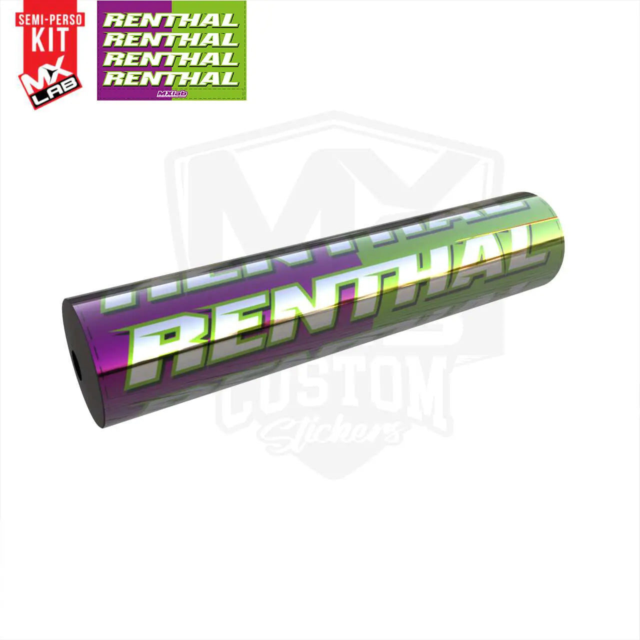 Déco Vert/violet mousse de guidon Renthal Renthal