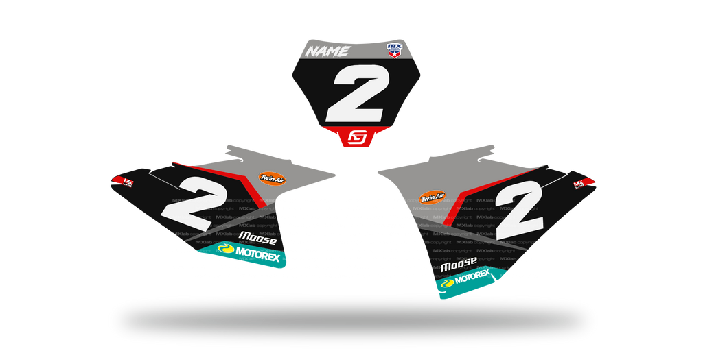 Fonds de plaque GasGas LAB2 GRAY - Motocross & Enduro personnalisable