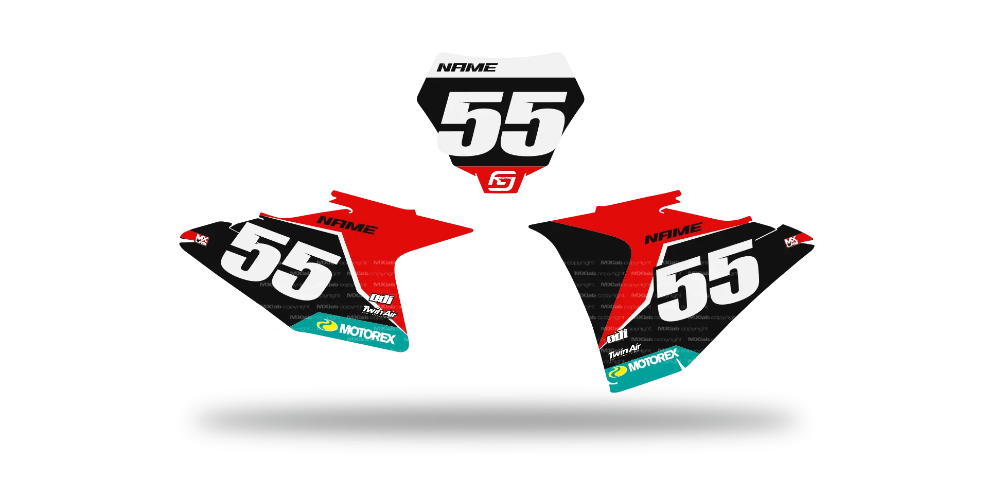 Fonds de plaque GasGas LAB1 - Motocross & Enduro personnalisable