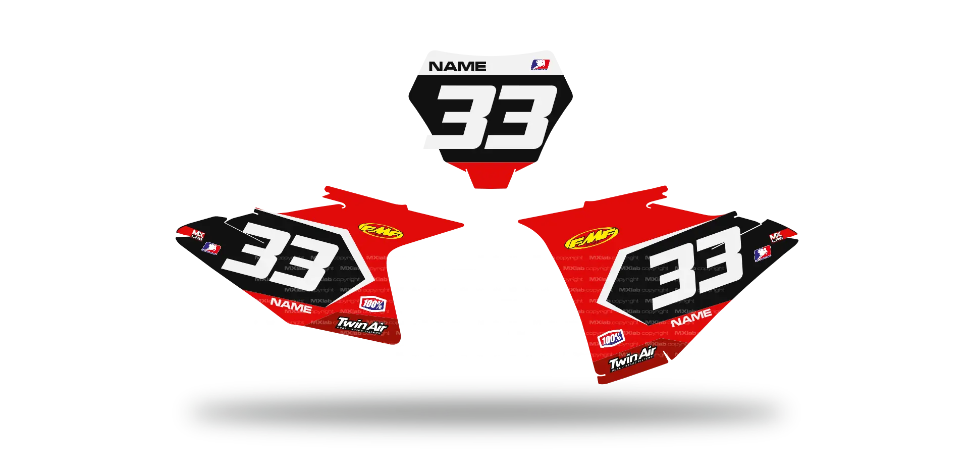 Fonds de plaque GasGas LAB3 - Motocross & Enduro personnalisable