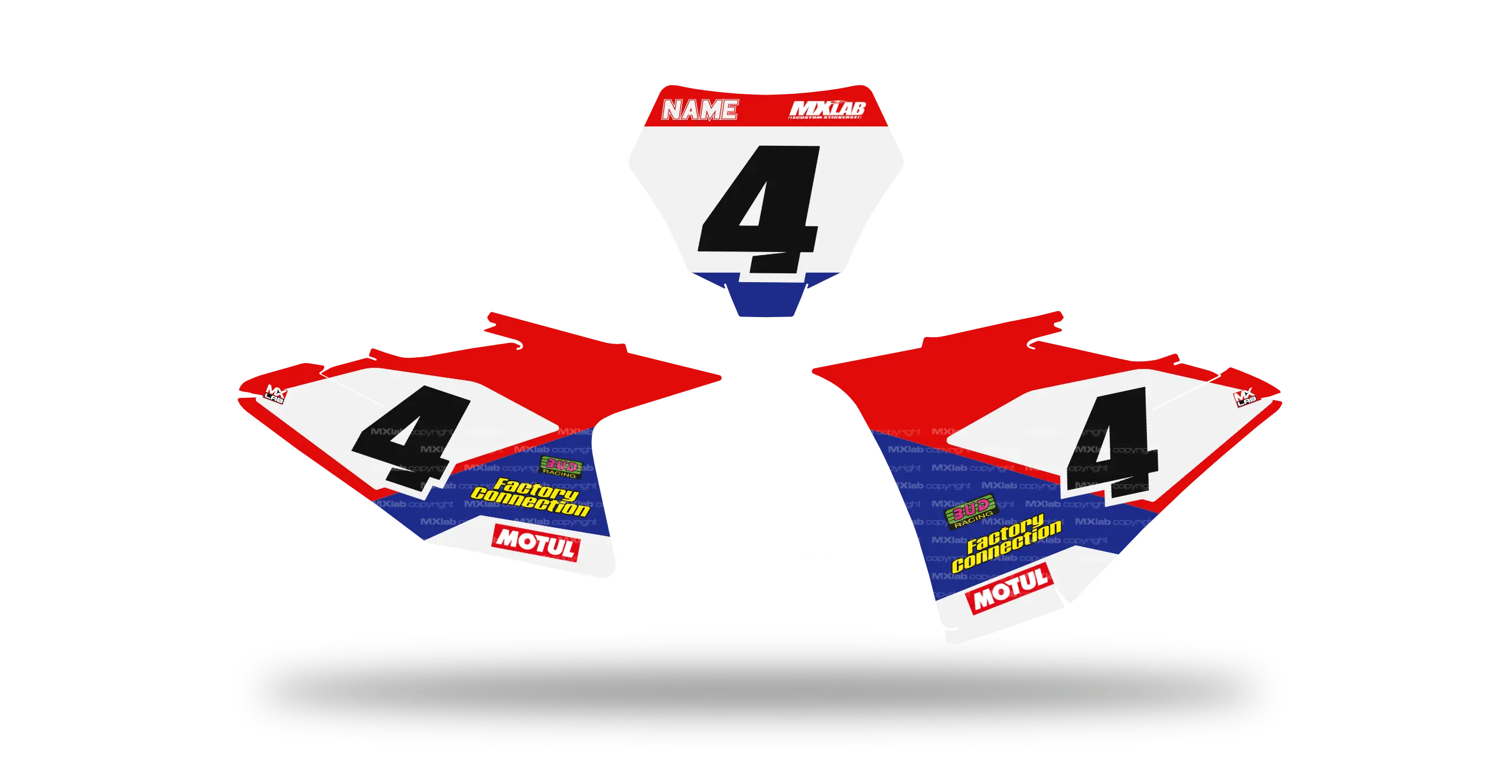 Fonds de plaque GasGas LAB4 BLUE - Motocross & Enduro personnalisable