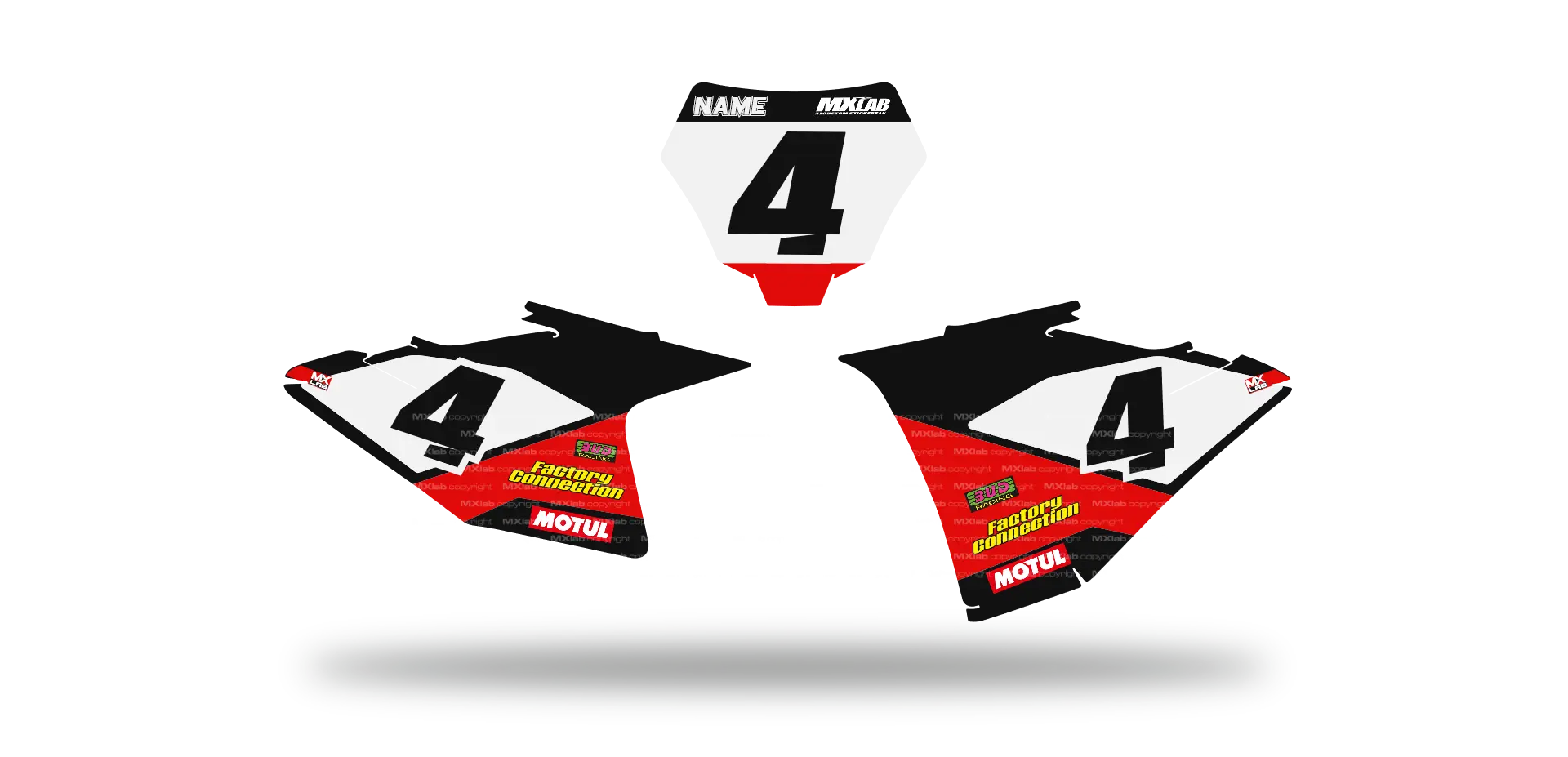 Fonds de plaque GasGas LAB4 - Motocross & Enduro personnalisable