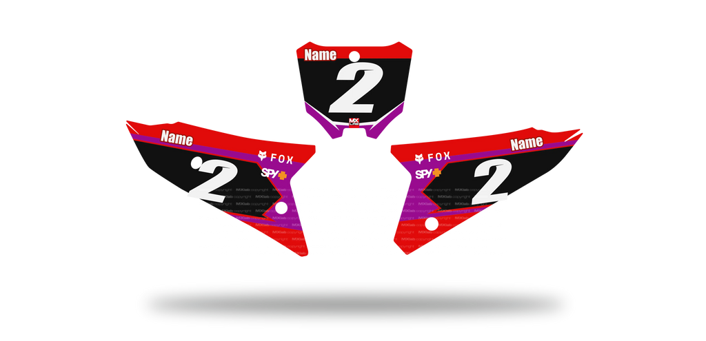 Fonds de plaque Honda CR CRF LAB2 - Motocross & Enduro personnalisable