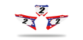 Fonds de plaque Honda CR CRF LAB2 RED - Motocross & Enduro personnalisable