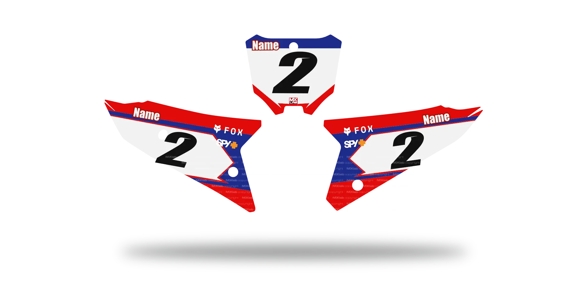 Fonds de plaque Honda CR CRF LAB2 RED - Motocross & Enduro personnalisable