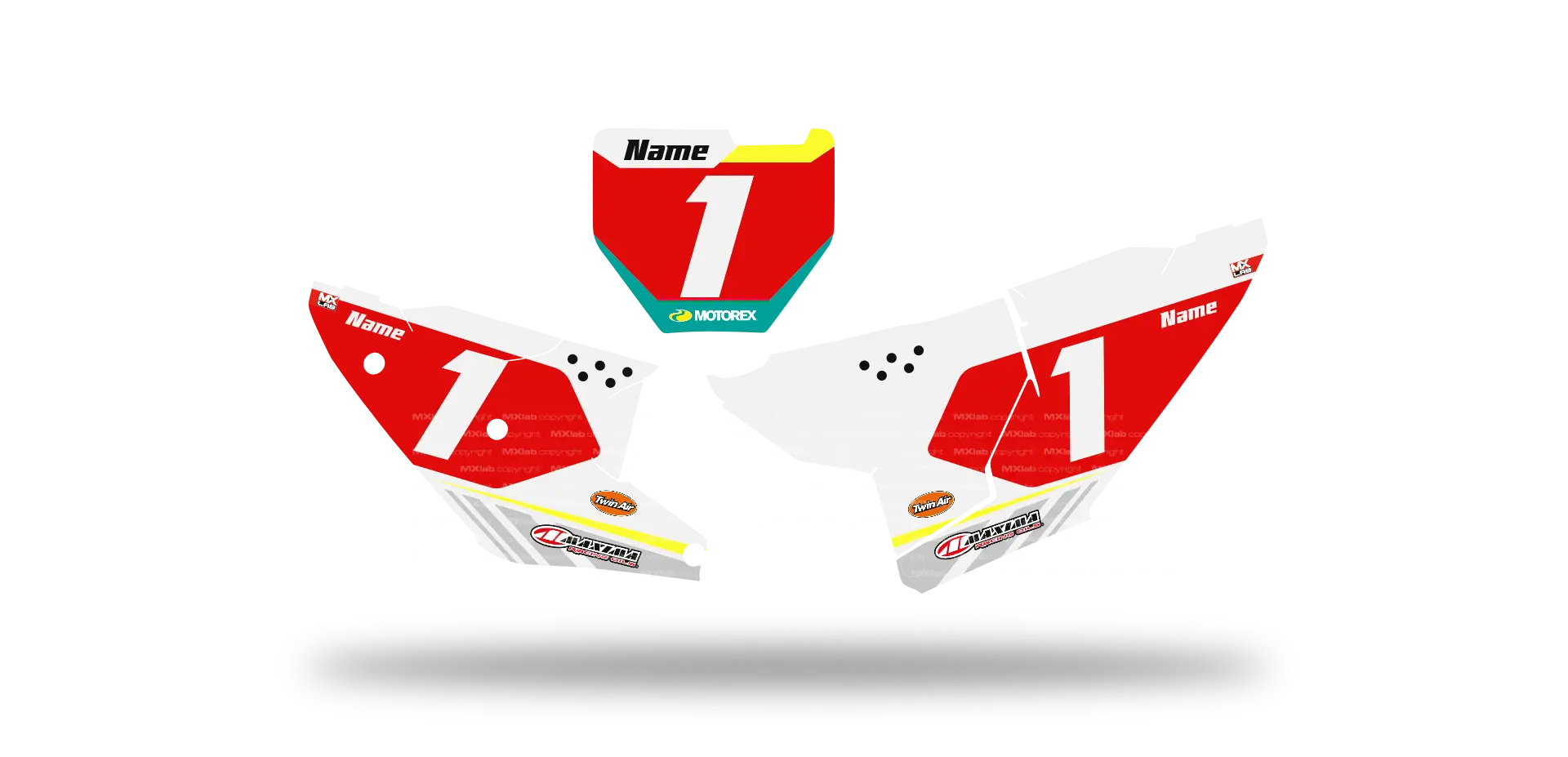 Fonds de plaque Husqvarna LAB1 WHITE - Motocross & Enduro personnalisable