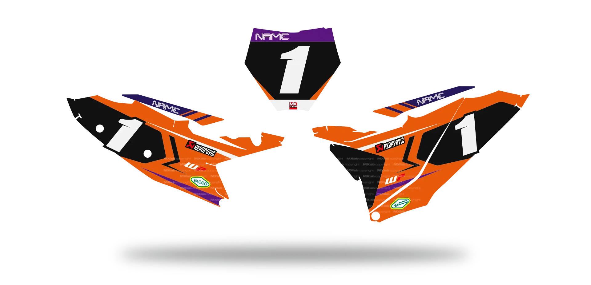 Fonds de plaque KTM LAB1 - Motocross & Enduro personnalisable
