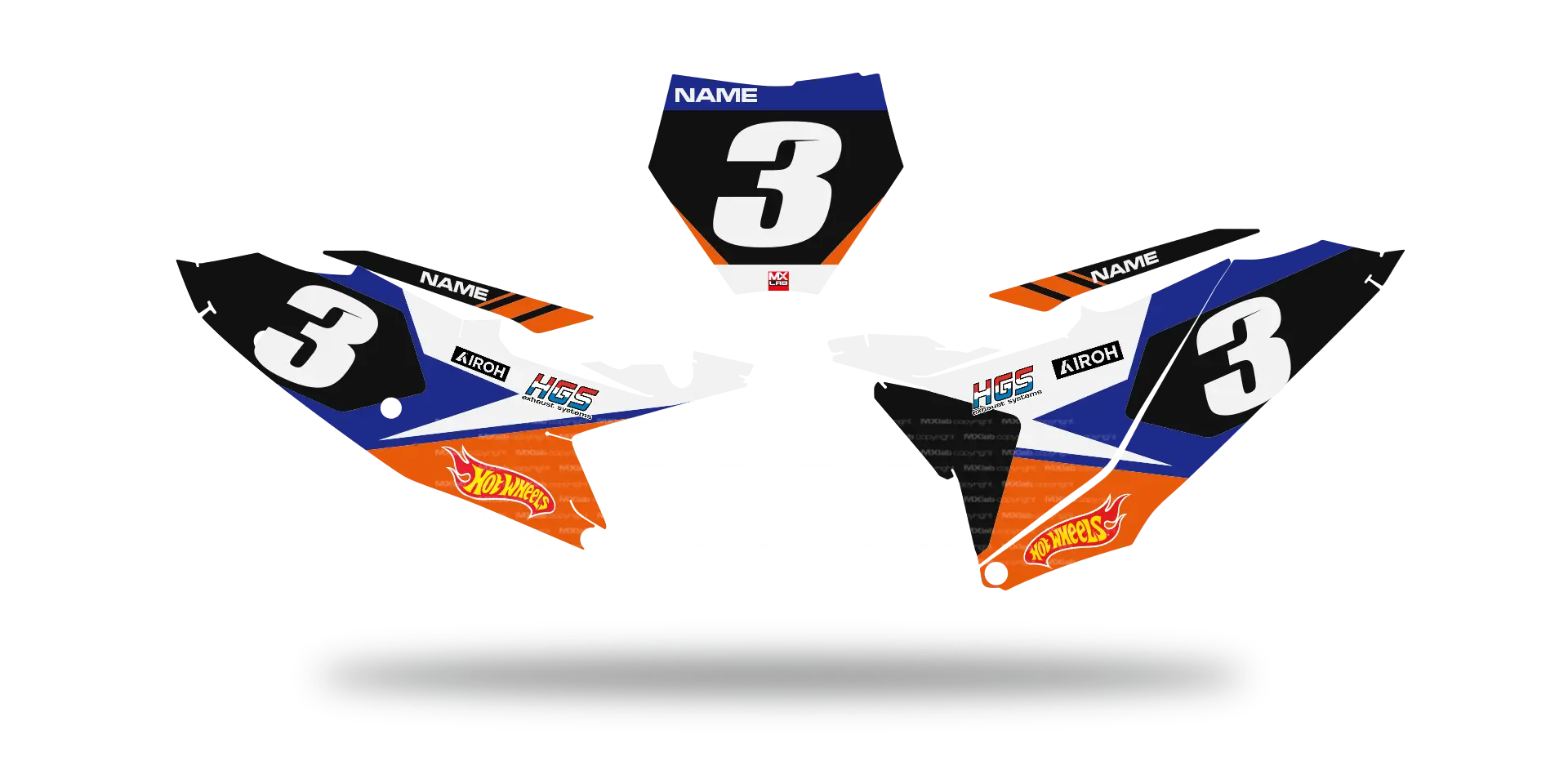 Fonds de plaque KTM LAB3 - Motocross & Enduro personnalisable