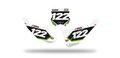Fonds de plaque Kawasaki LAB2 WHITE - Motocross & Enduro personnalisable