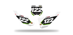 Fonds de plaque Kawasaki LAB2 WHITE - Motocross & Enduro personnalisable