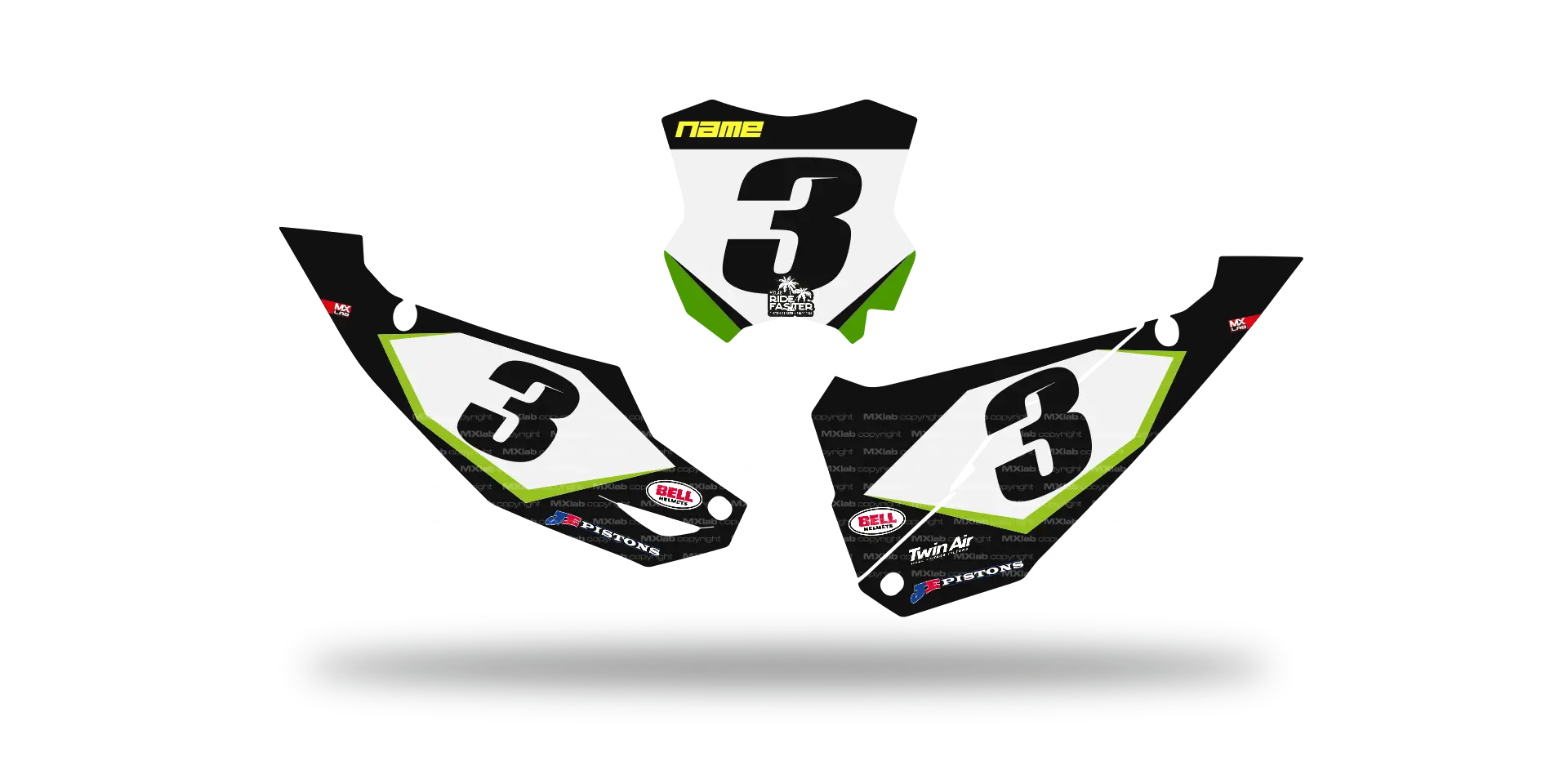 Fonds de plaque Kawasaki - LAB3 BLACK Kawasaki