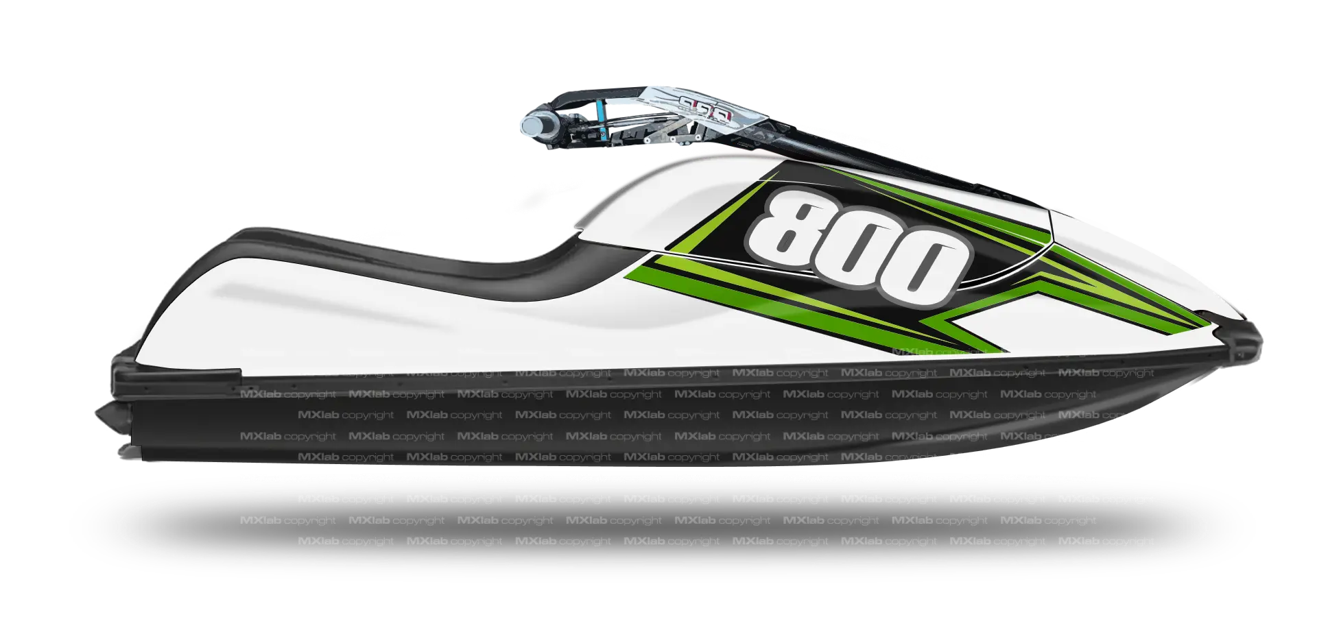 Fonds de plaque Kawasaki SXR 800 - LAB1 WHITE Kawasaki