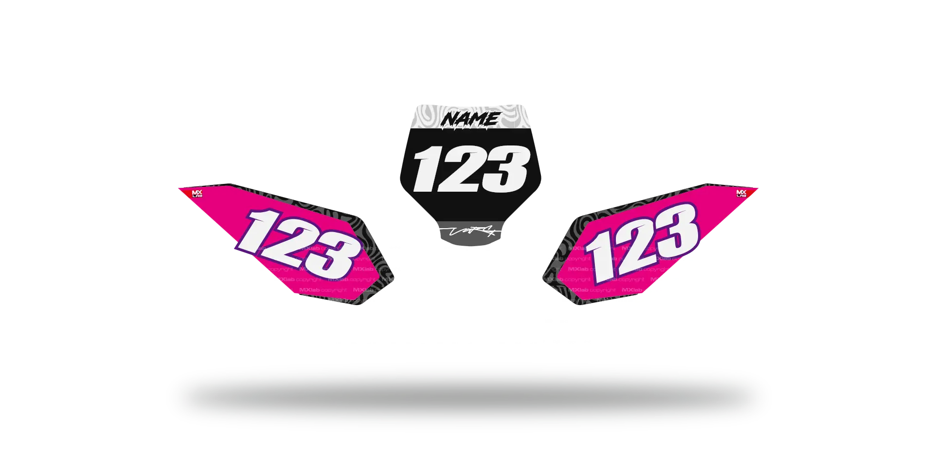 Fonds de plaque Stark VARG LAB1 PINK - Motocross & Enduro personnalisable