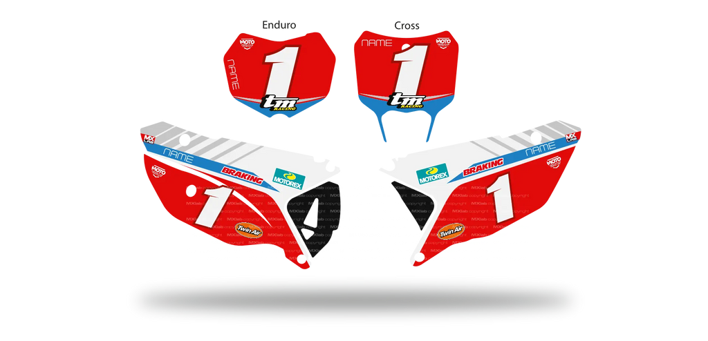 Fonds de plaque TM LAB1 - Motocross & Enduro personnalisable