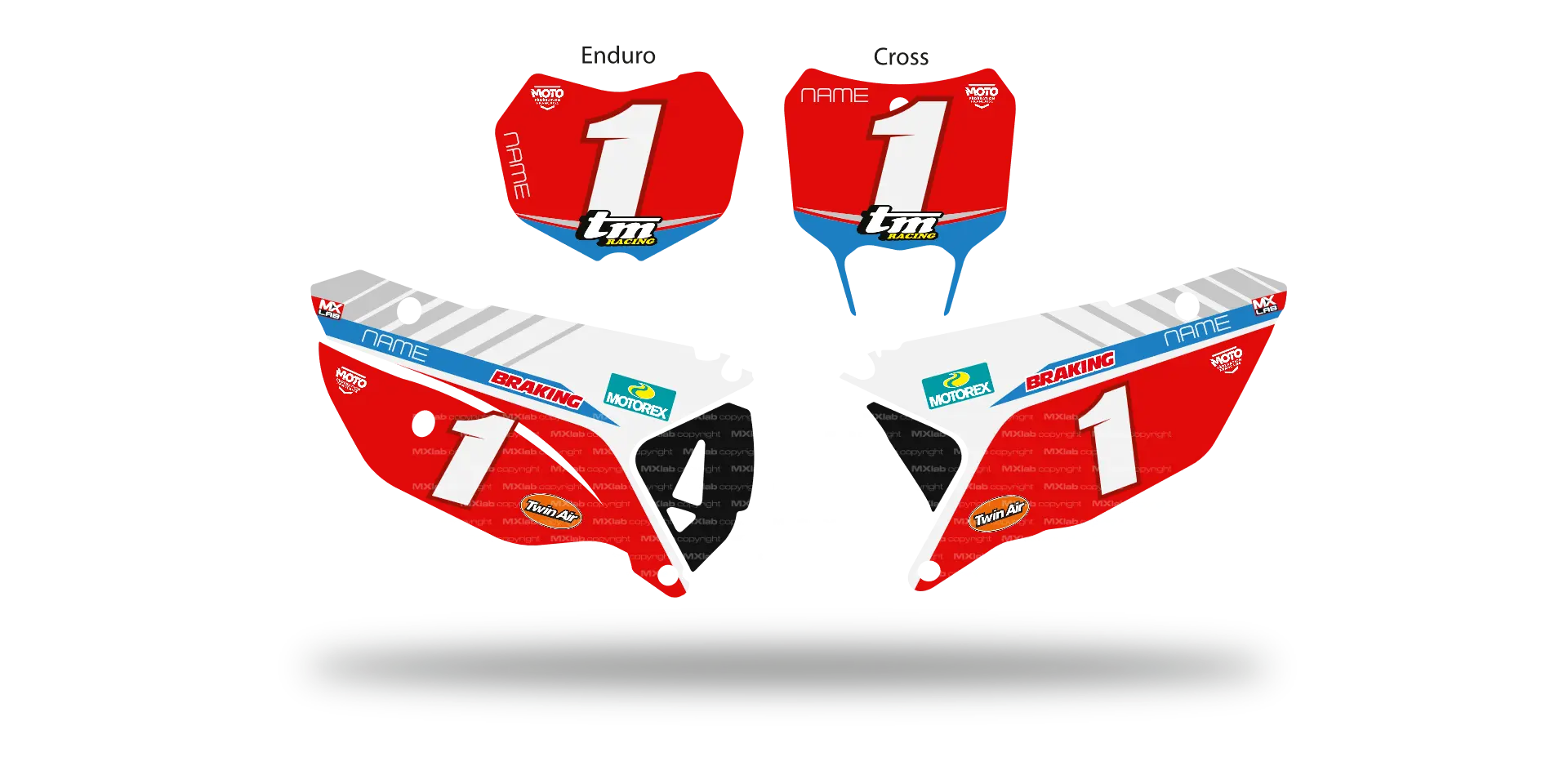 Fonds de plaque TM LAB1 - Motocross & Enduro personnalisable