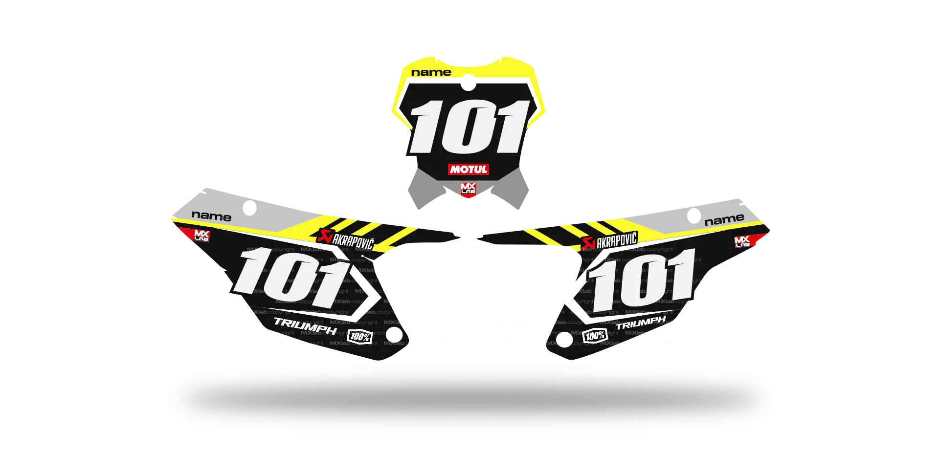 Fonds de plaque Triumph TF LAB1 - Motocross & Enduro personnalisable