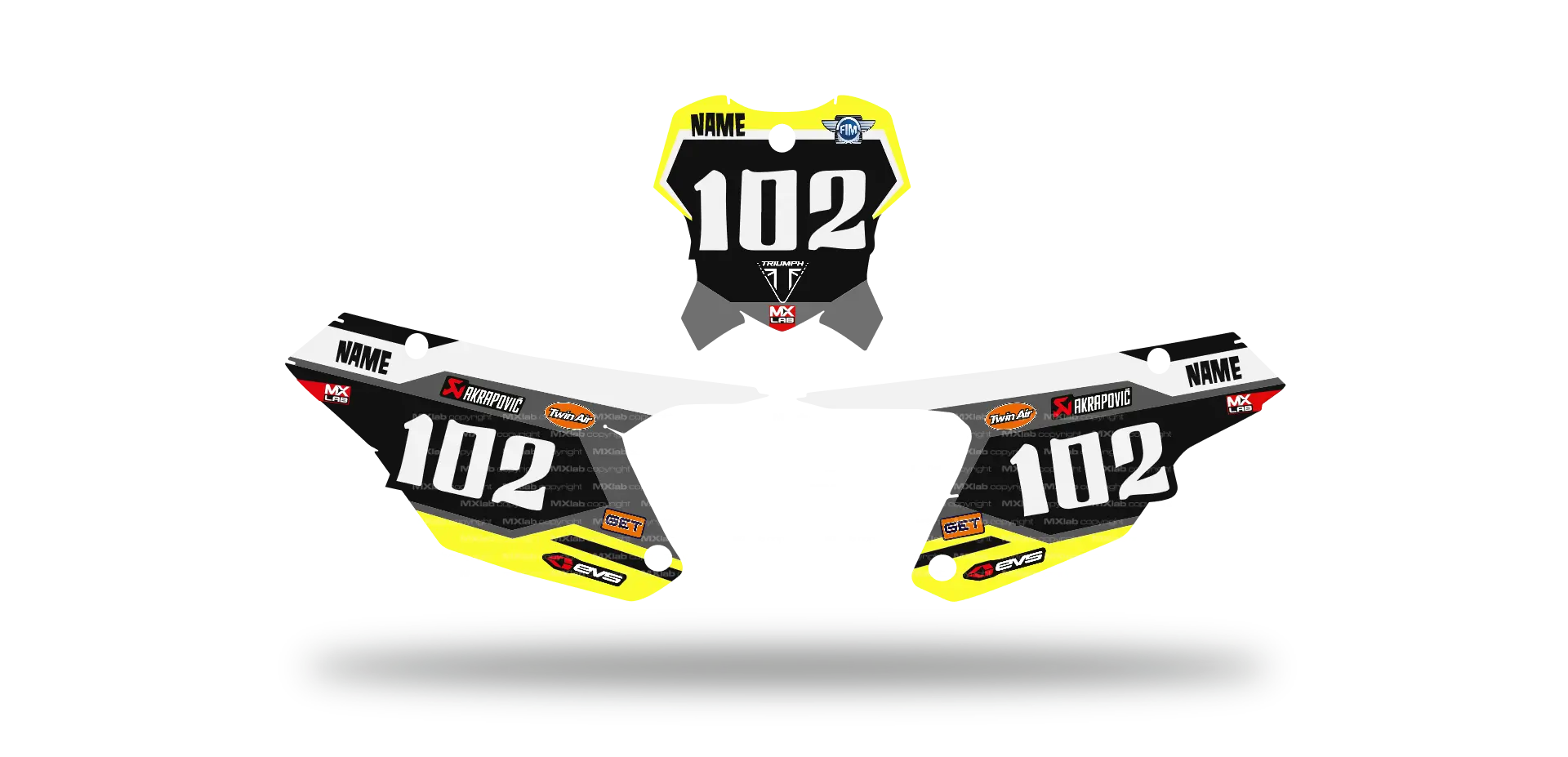 Fonds de plaque Triumph TF LAB2 - Motocross & Enduro personnalisable
