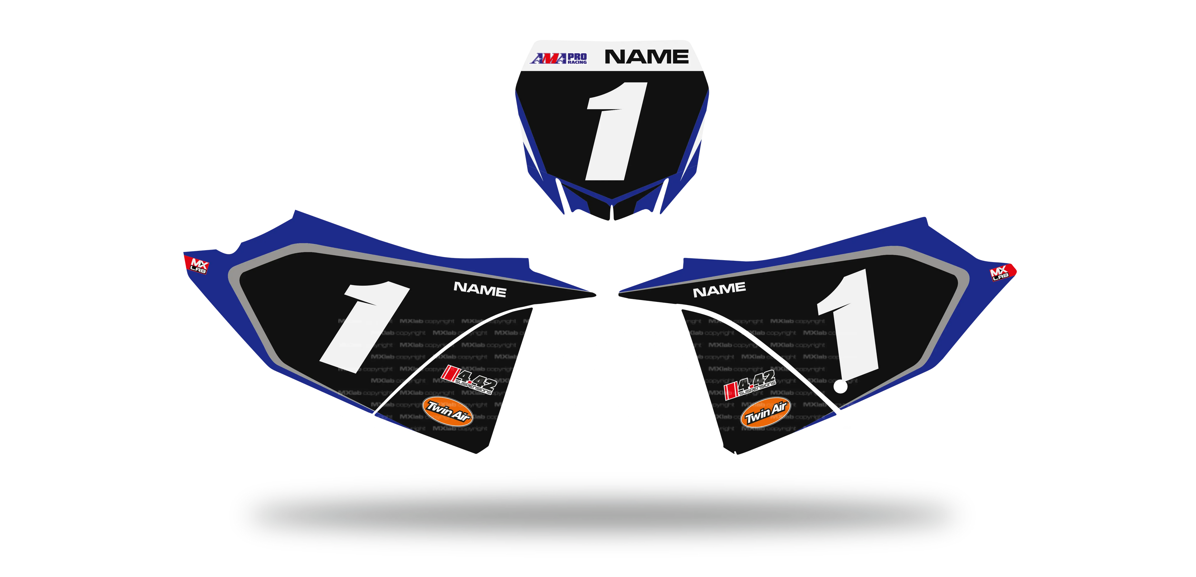 Fonds de plaque Yamaha YZ LAB1 - Motocross & Enduro personnalisable