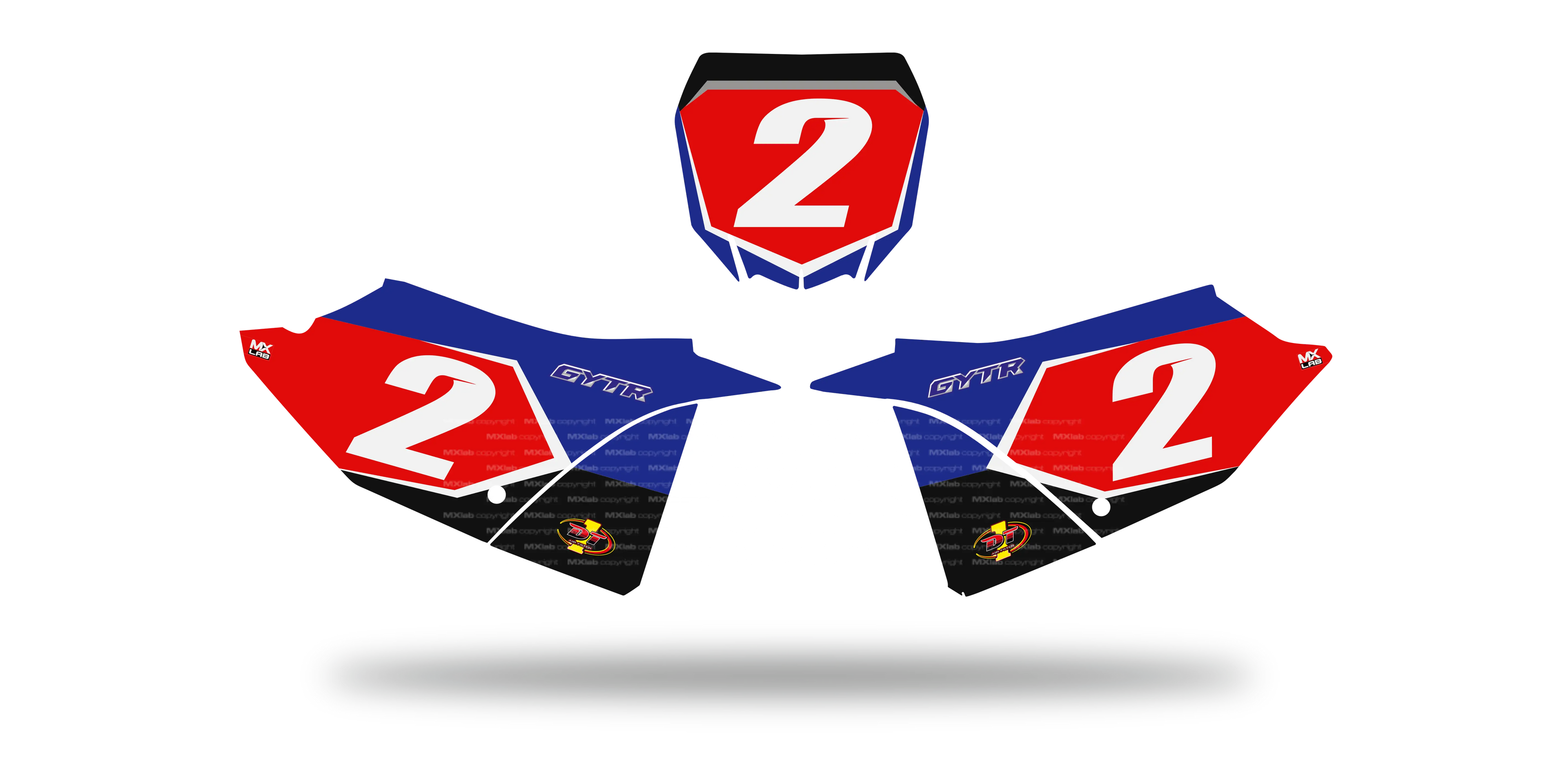 Fonds de plaque Yamaha YZ LAB2 - Motocross & Enduro personnalisable