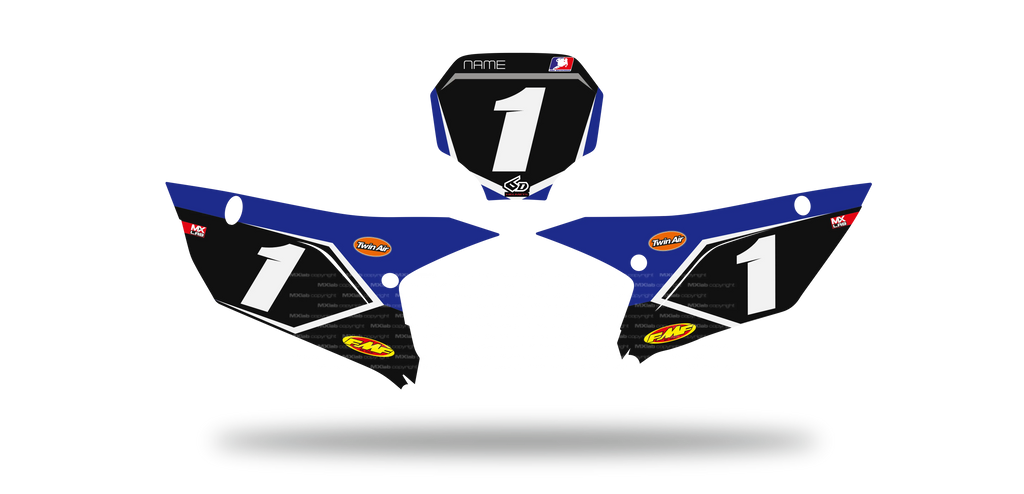 Fonds de plaque Yamaha YZF LAB1 - Motocross & Enduro personnalisable