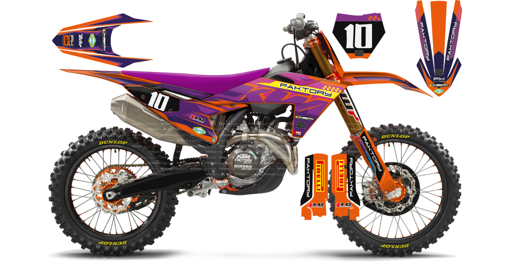 Kit déco KTM Faktory - Motocross & Enduro personnalisable