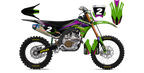 Kit déco Kawasaki LAB2 BLACK - Motocross & Enduro personnalisable