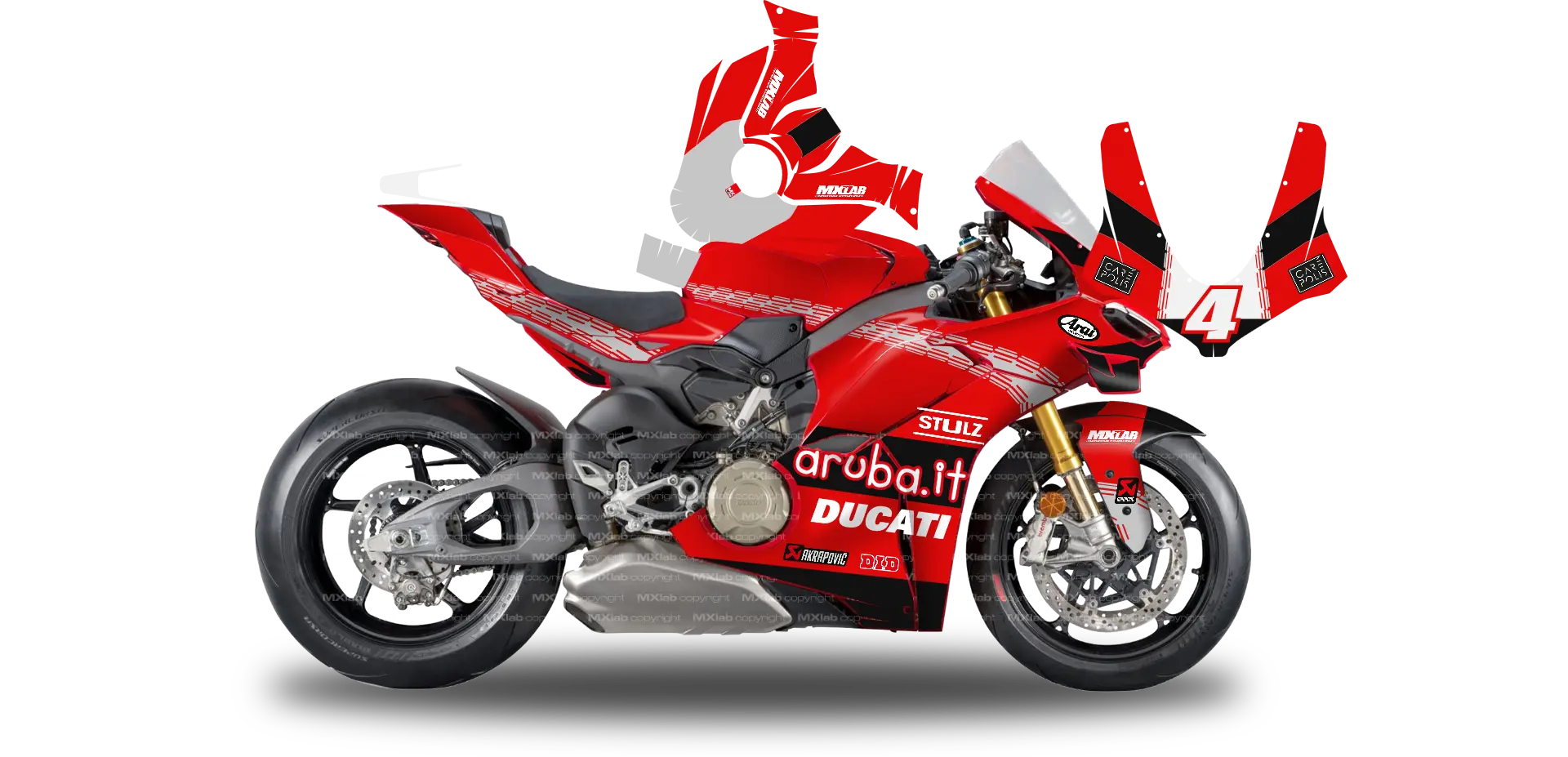 Kit déco Ducati Superbike Panigale V4 - LAB1 RED