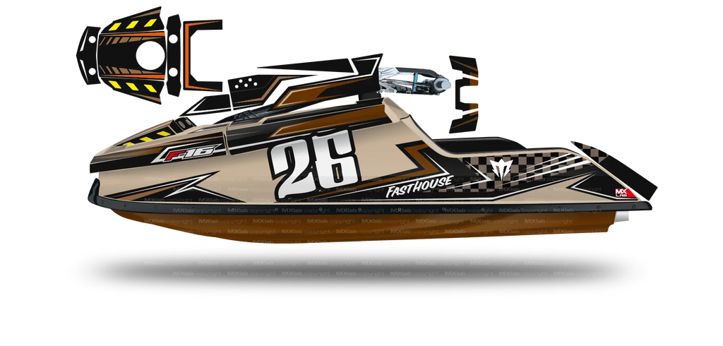 Kit déco Fast Powersport F1/F16 - LAB5 BROWN