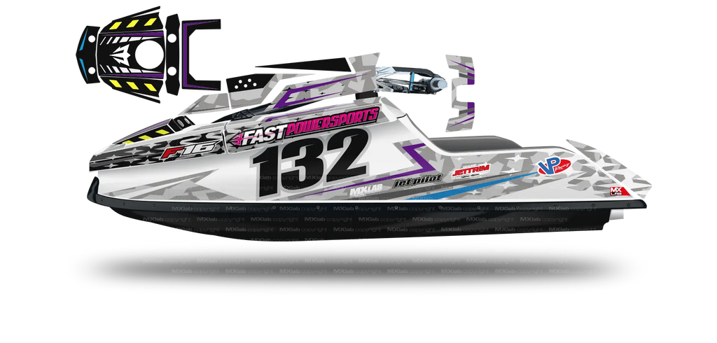 Kit déco Fast Powersport F1/F16 - LAB6 WHITE