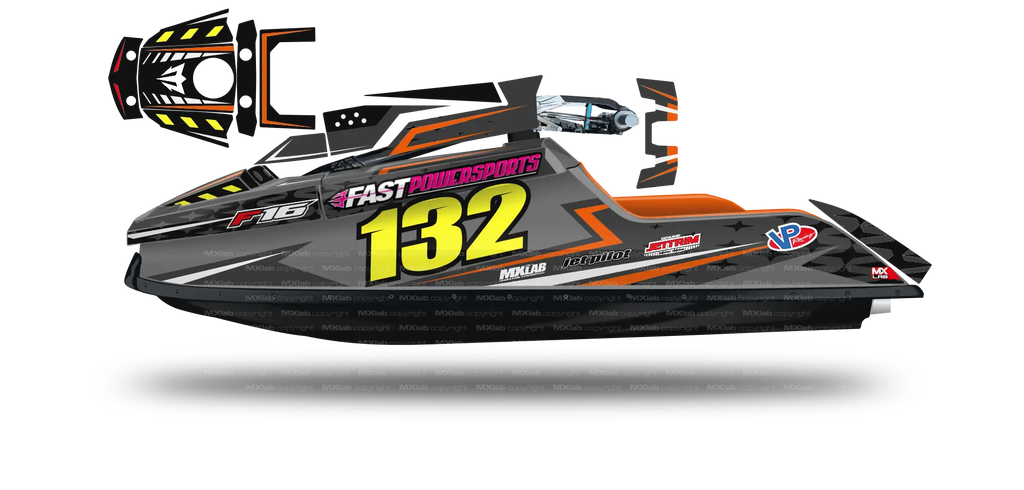 Kit déco Fast Powersport F1/F16 - LAB6 BLACK