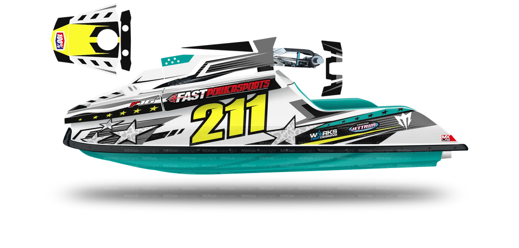 Aperçu du kit déco Fast Powersports F1/F16 LAB7 GRAY sur la machine