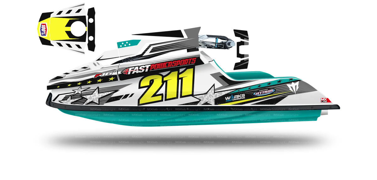 Aperçu du kit déco Fast Powersports F1/F16 LAB7 GRAY sur la machine