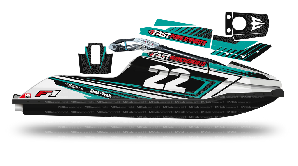 Kit déco Fast Powersports F1/F16 - LAB2 BLUE Fast Powersports