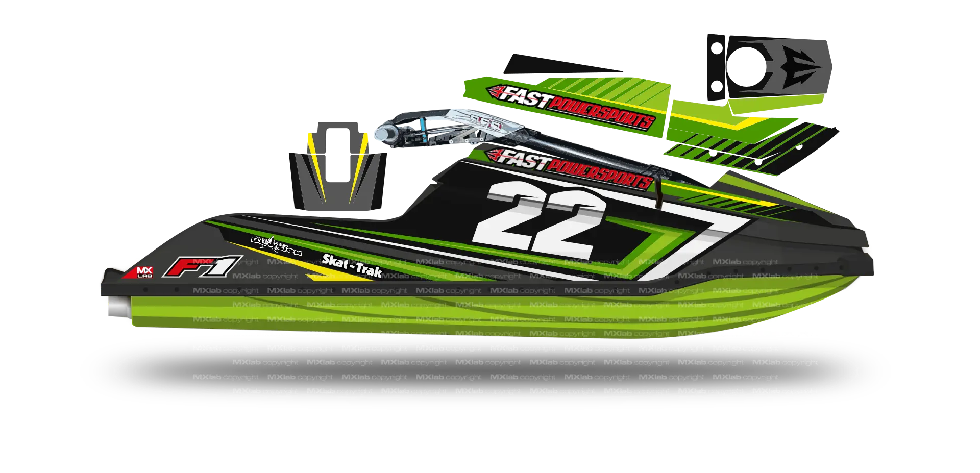 Kit déco Fast Powersports F1/F16 - LAB2 Fast Powersports