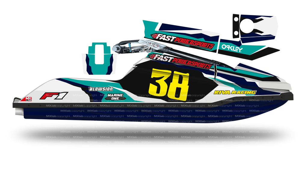 Kit déco Fast Powersports F1/F16 - LAB3 BLUE Fast Powersports