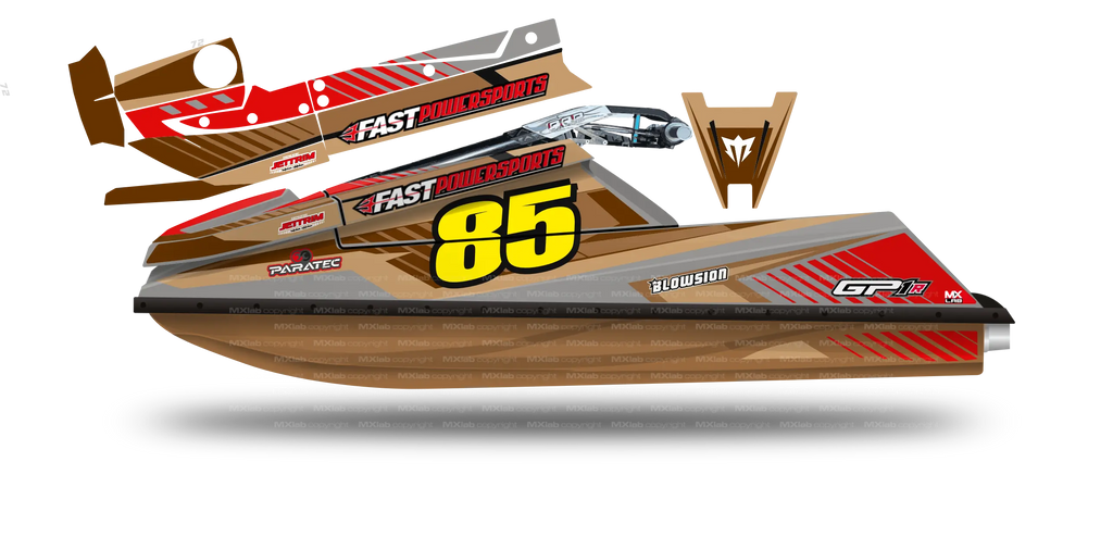 Kit déco Fast Powersports GP1R - LAB1 BROWN Fast Powersports