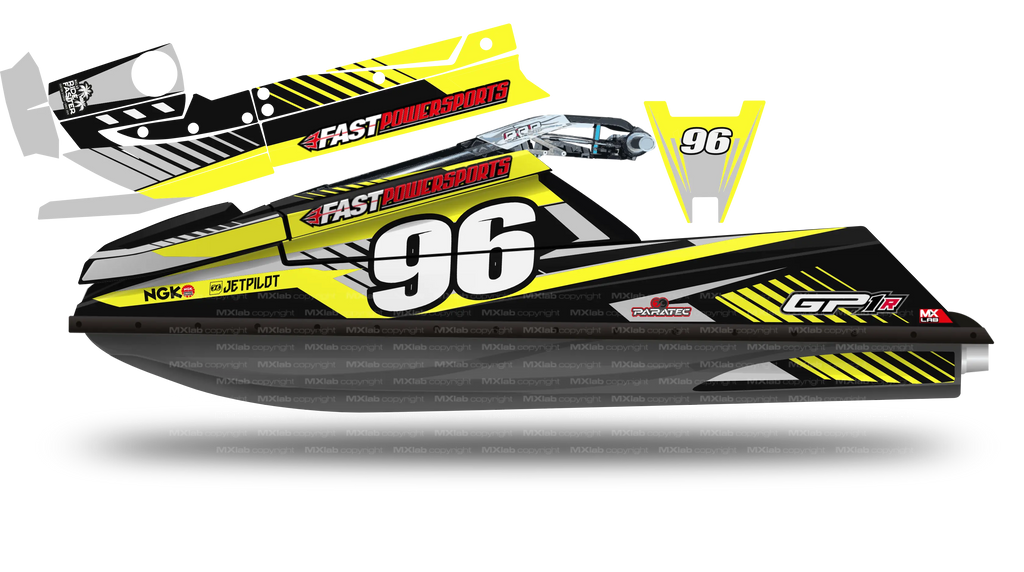 Kit déco Fast Powersports GP1R - LAB1 YELLOW Fast Powersports