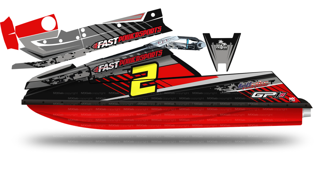 Kit déco Fast Powersports GP1R - LAB2 RED Fast Powersports