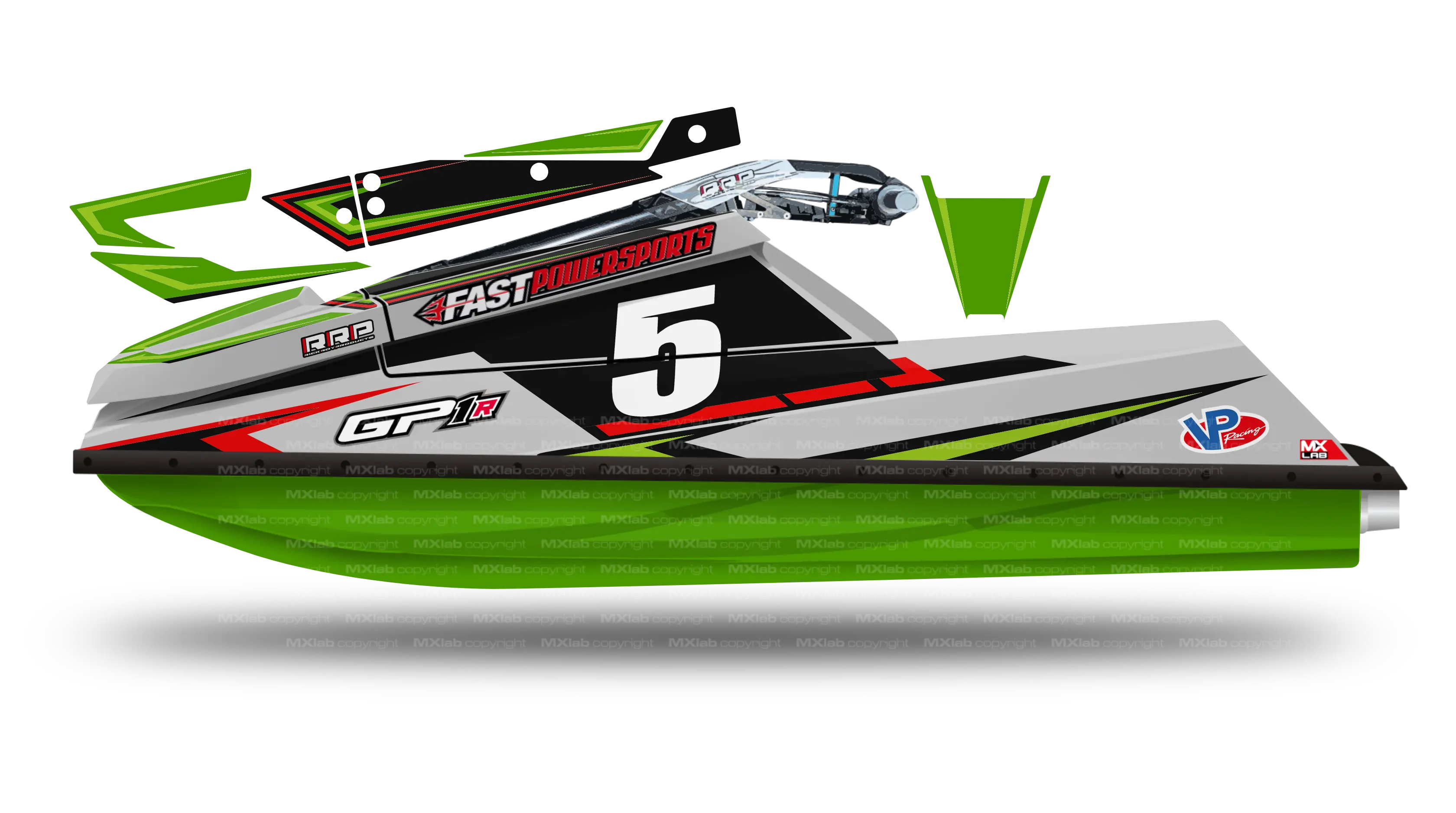 Kit déco Fast Powersports GP1R - LAB5 GREEN Fast Powersports