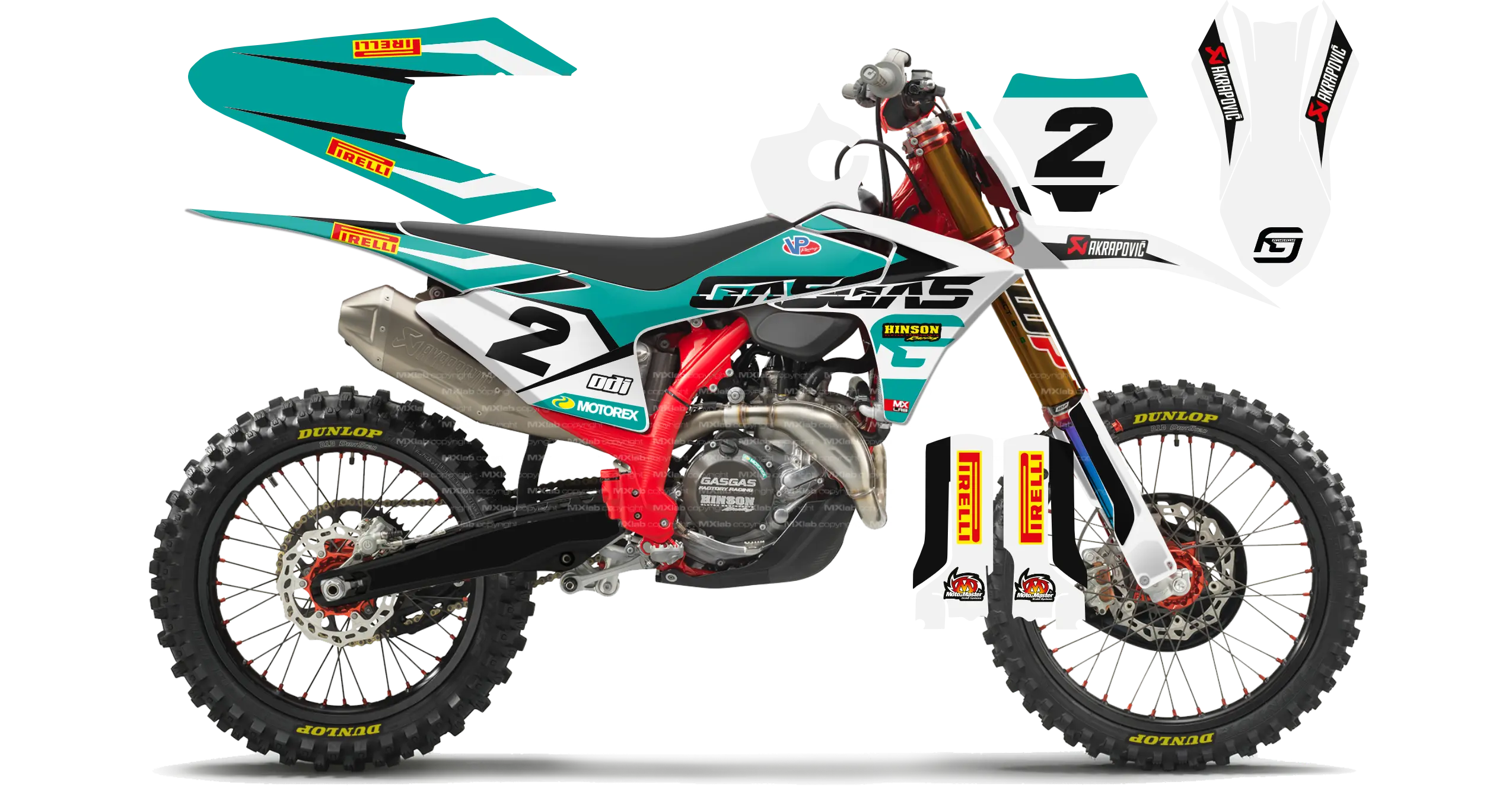 Kit déco GasGas LAB2 WHITE - Motocross & Enduro personnalisable
