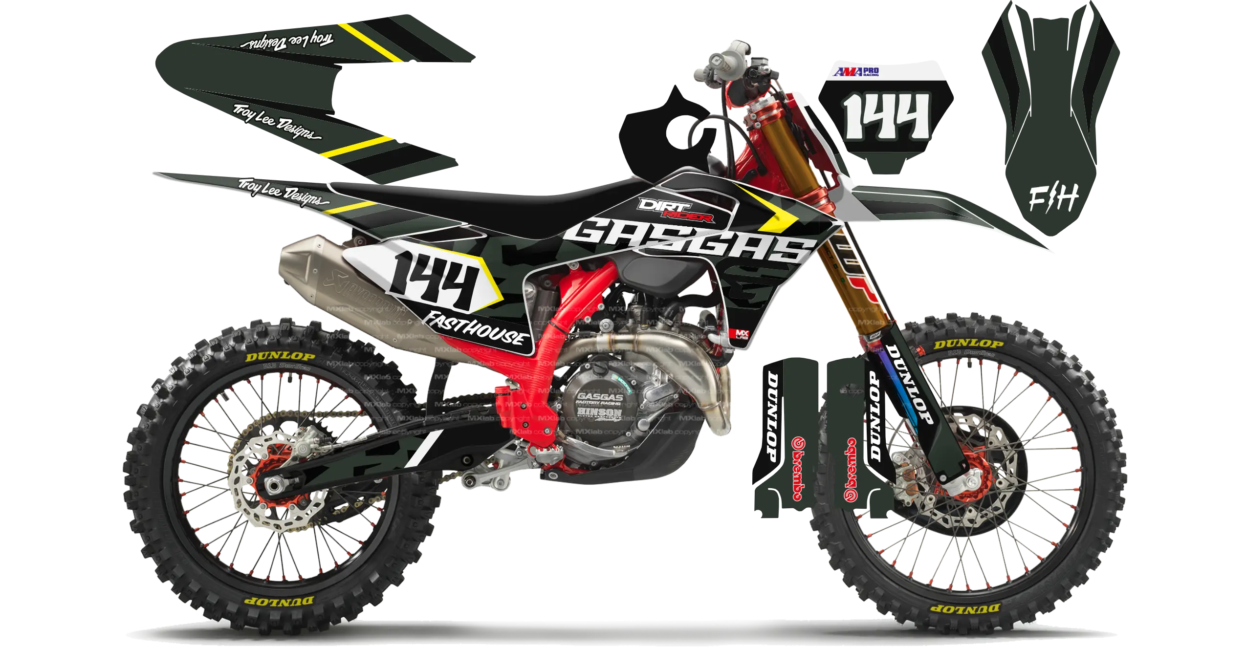 Kit déco GasGas LAB4 CAMO - Motocross & Enduro personnalisable